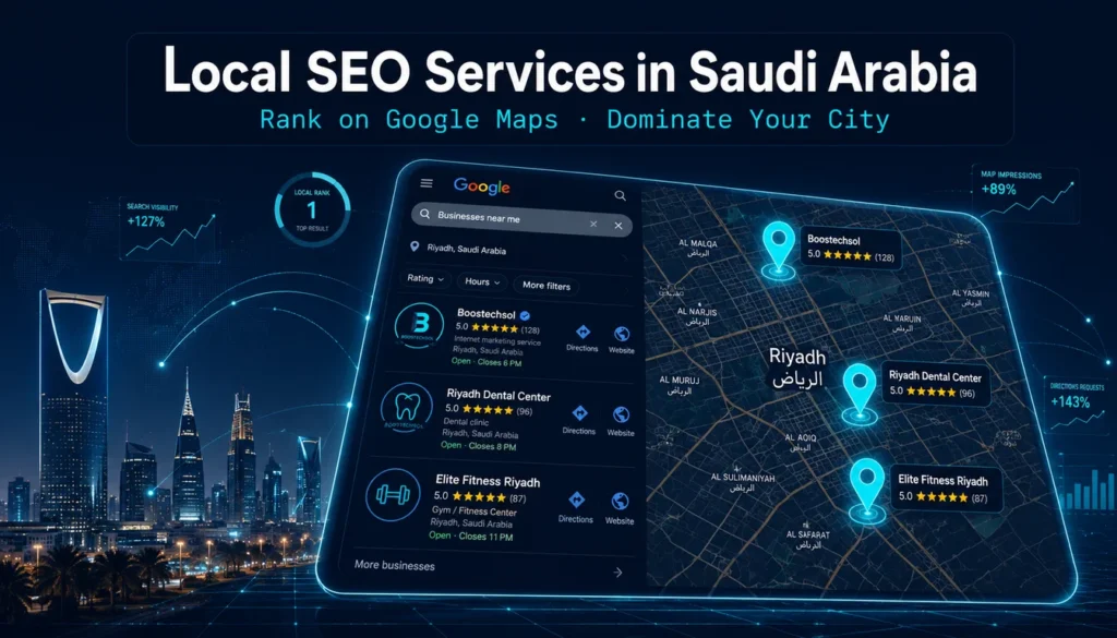 Local SEO services in Saudi Arabia — Google Maps ranking and Google Business Profile optimization for Riyadh businesses